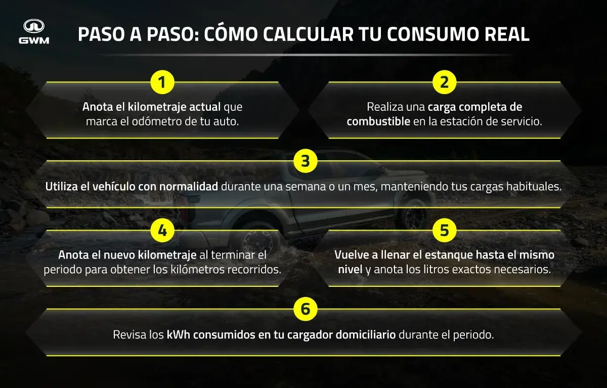 Cálculo del consumo de un vehículo híbrdo eléctrico enchufable.
